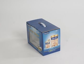 Matt-Laminierungs-Wellpappe-Kasten mit PVCfenster und -Kunststoffgriff