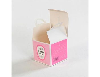 Rosa faltbare Nahrungsmittelgrad-Pappschachtel-leichtes Kuchen-Verpacken