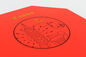 Starke dauerhafte steife Pappgeschenkbox-rotes gelbes farbenreiches Drucken